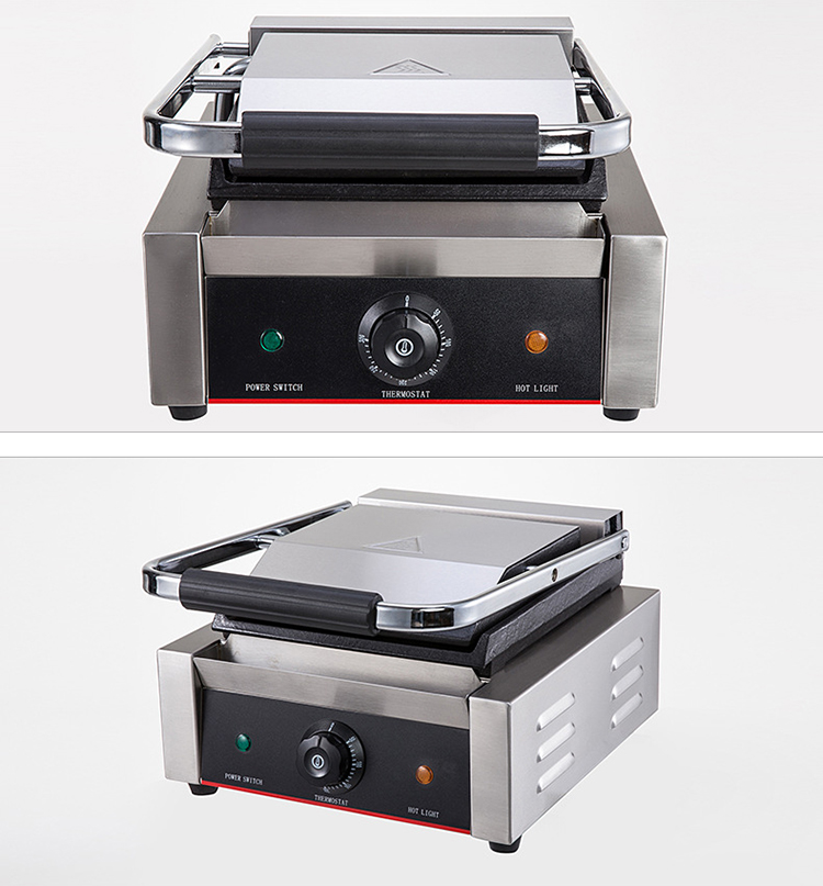 Non-stick Electric Press Grill Full Flat Grill Type for Commercial Grilled Sandwiches