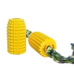 Eco Friendly Dog Treat Dispensing Toy Latex Dog Toothbrush Chew Toy With Cotton