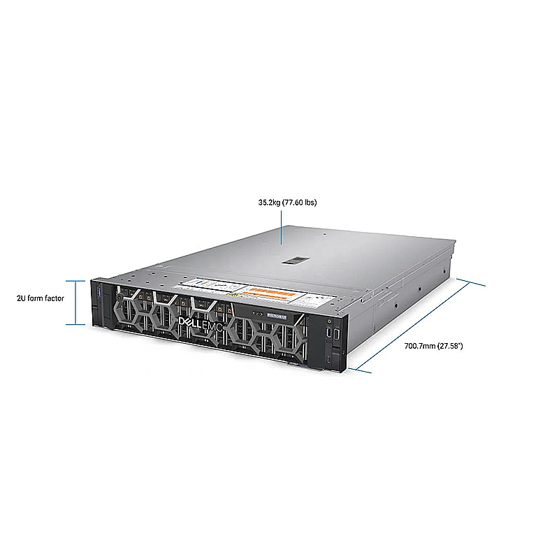 Memory 2.4TB *16 PowerEdge R750 Original Rack Server with Intel Xeon 5418Y 32GB RDIMM*2 and 960GB SSD*2