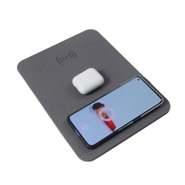 Buy cheap Multifunctional PU Leather Wireless Charging Mouse Pad With 3 Charging Stands from wholesalers