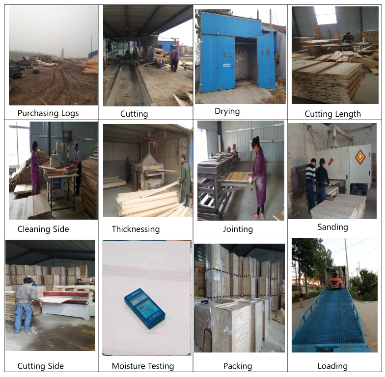 Home Decoration Materials Paulownia Bleached Board with Online Technical Support