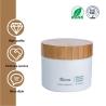 Buy cheap 100ml White Cosmetic Bamboo Bottle Plastic Cream Jar With Bamboo Lid from wholesalers