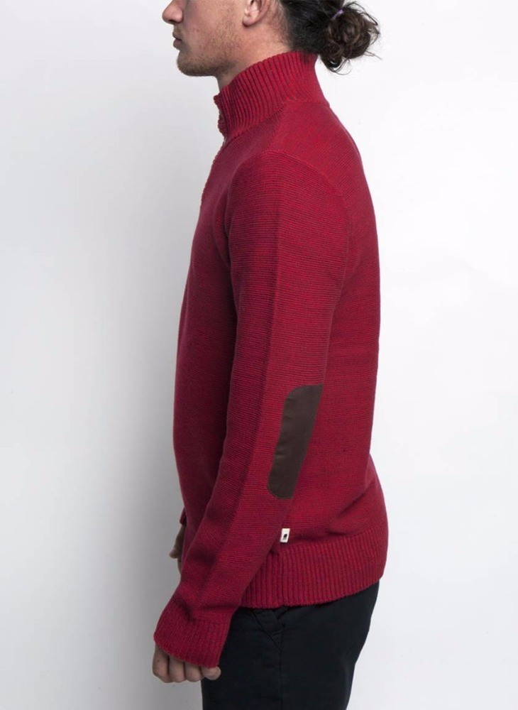 Marl Texture Knit Pullover Sweater 100 Percent Cotton Material With Button