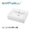 Fashionable Glazed Hand Wash Ceramic Art Basin For Bathroom Furniture White