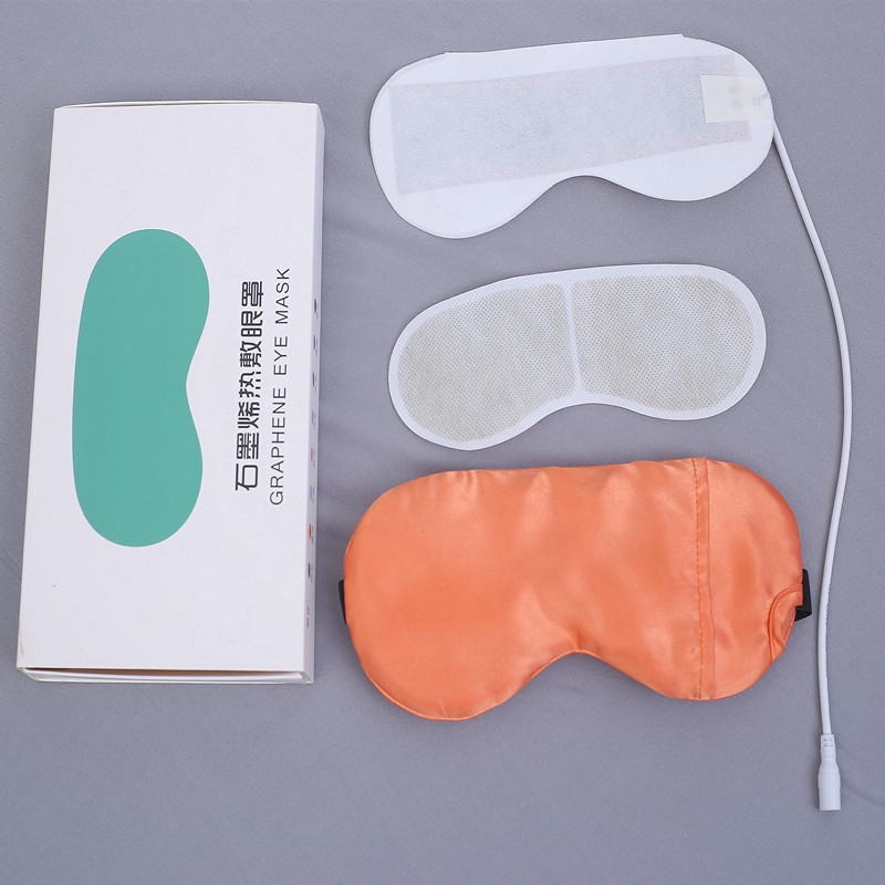 Silk Material Electric Heated Eye Mask USB 5V Input Power For Sleep ODM OEM
