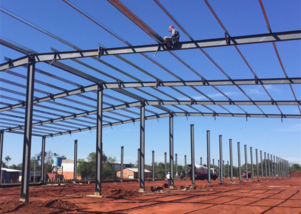 Welded EPS Roof DFT 80um Steel Structure Warehouse