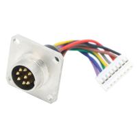 Buy cheap Flange DIN 8Pin AISG cable panel mount connector M16 cable assembly with JST product
