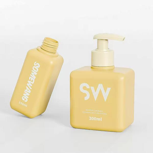 Buy cheap Yellow Square Plastic Bottles Leak Proof Empty Shampoo Bottles 100ml from wholesalers