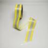 Buy cheap Twill Stripes Silver Yellow Reflective Heat Transfer Film Self Adhesive For Clothing Workwear from wholesalers