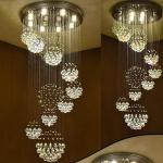 Long Crystal Chandelier Lighting Lustres Lampadari Modern Stage hallway light(WH