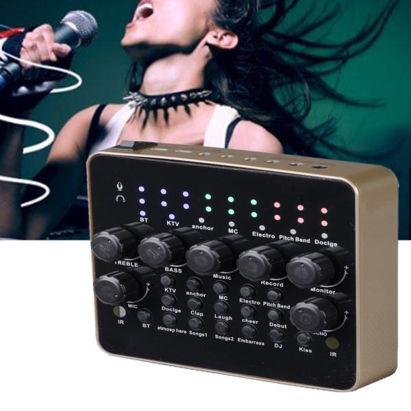 Quality Live Broadcast Singing Sound Card 3D Recording Mic Audio USB Port Headset Mixer for sale