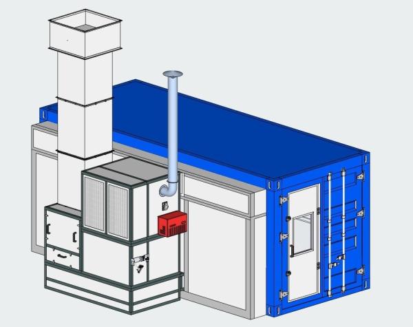 Buy cheap Mobile Container Spray Booth with Air Inlet and Exhaust Filter for Vehicle Paint Jobs from wholesalers