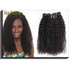 Buy cheap High Density Natural Virgin Human Hair Extensions / Peruvian Kinky Curly Bundles from wholesalers