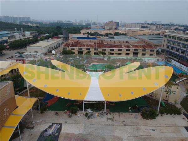 Buy cheap Animal Butterfly Shape Tensile Shade Structures For Playground Primary School from wholesalers
