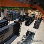 Multi Layers Metal Gondola Shelving , Double Sided Gondola Shelving CE