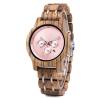 Buy cheap Chronograph 20mm Luxury Wood Watches SGS Wooden Skeleton Watch Date Function from wholesalers