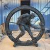 Buy cheap Bronze Miner Sculpture Metal Worker Man Statue Life Size Garden Casting Outdoor Decoration Custom from wholesalers