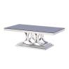 Buy cheap Rectangular Black Modern Glass Top Stainless Steel Coffee Table For Living Room from wholesalers