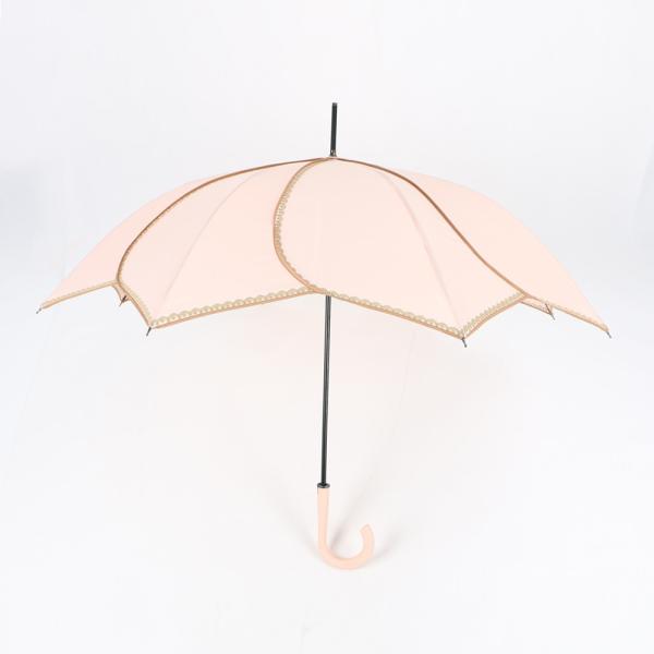 Khaki Ladies Lightweight Travel Umbrella , Ladies Walking Umbrella Plastic