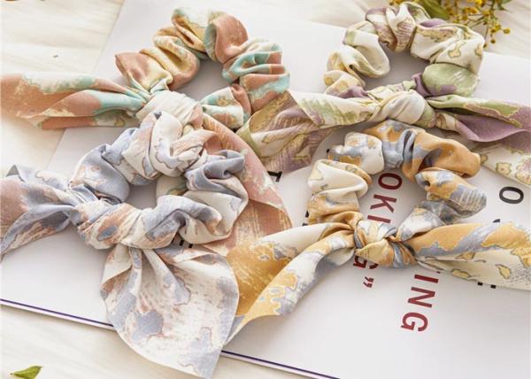 Buy cheap Vintage tie dye Rabbit ears scrunchie hair accessories hair band Headpiece, Women's updo with knotty fabric headpiece from wholesalers