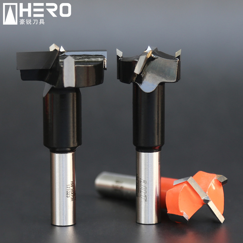 Straight Shank Cabinet Hinge Drill Bit Stable Welding With Brad Point