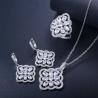Buy cheap White Gold Color Luxury Bridal CZ Crystal Necklace and Earring Sets Big Wedding Jewelry Sets For Brides from wholesalers