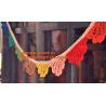Buy cheap Rustic wedding decor burlap lace bunting jute banner,festival, Rainbow Cotton Lace Handmade Vintage Flag Bunting Banner, from wholesalers