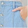 Buy cheap Summer Cool Casual Medium Length Slim Fit A Line Denim Skirt For Yound Ladies from wholesalers