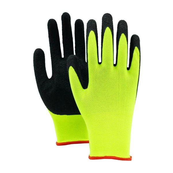 Buy cheap Black Crinkle Latex Coated Gloves Waterproof Abrasion Resistant Work Gloves from wholesalers