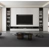Buy cheap ISO9001 White Door Living Room TV Shelves Black Cabient With LED Light from wholesalers