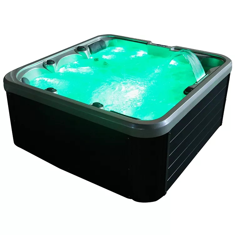 E-371S 2M*2M Pearl White Acrylic Massage Hot Tubs For Outdoor Jacuzzi