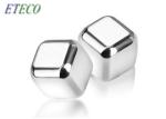 Mirror Polish Stainless Steel Cooling Cubes / Whiskey Stones Gift Set Silver