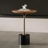 Buy cheap Satin Finish Wood Side Table With Metal Legs For Study Room from wholesalers