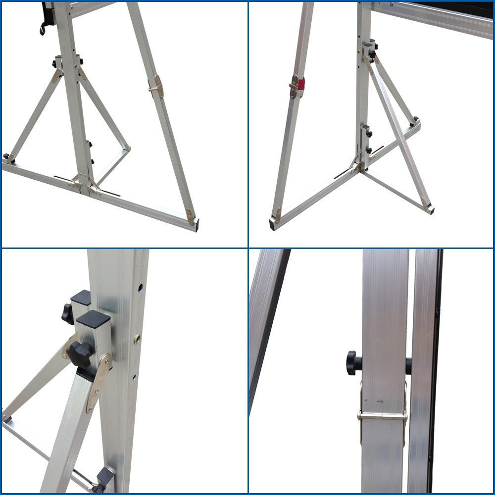 Front Rear 200 Inches Foldable Projector Screen Frame Matt White