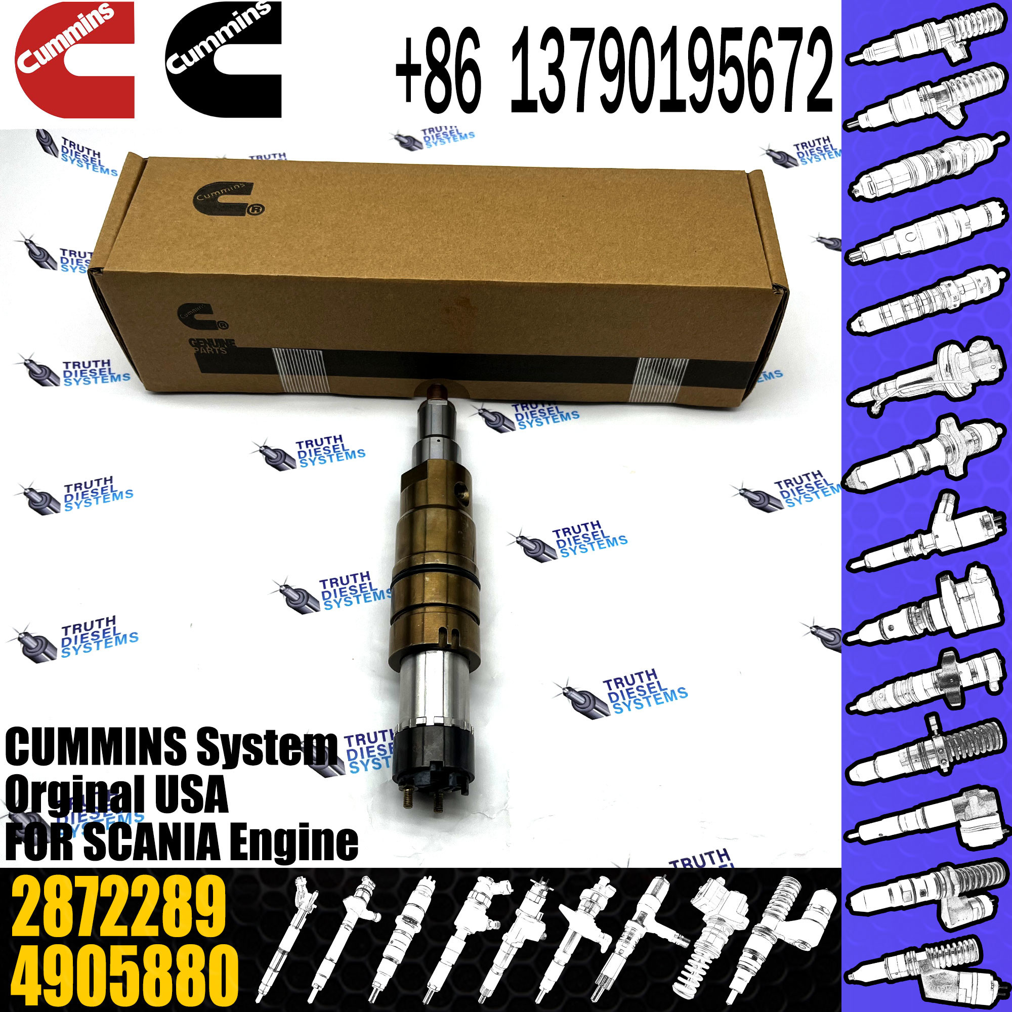 Fuel Diesel Injectors Nozzle 2897320 2872289 2030519 1948565 2872544 4384363 5579419 for Cummins