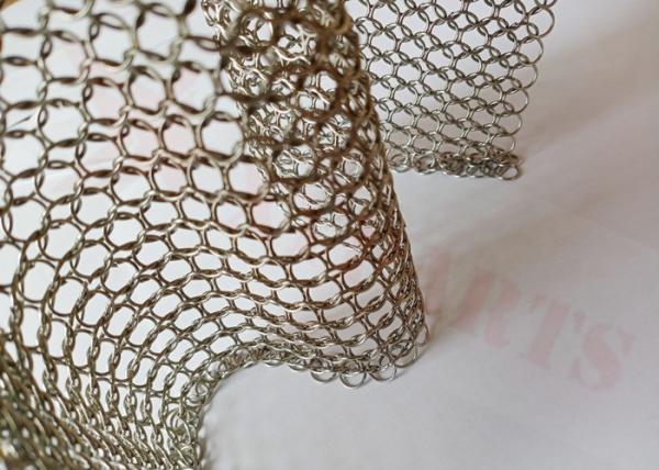 Buy cheap 1.2x12mm Stainless Steel Ring Mesh Curtain Divider In Exhibition Halls from wholesalers