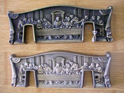 Buy cheap Last Supper Design Casket Corner Plaques , Resin Coffin Accessories Antique Copper Color from wholesalers