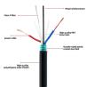 Buy cheap 2 4 6 8 12 24 Core Steel Wire Fiber Optic Cable GYDXTW SM MM Cable with Copper Wire from wholesalers