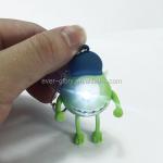 custom vinyl toy make 3D LED Cartoon Keychain Accessories Plastic Keyring For