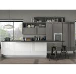 Buy cheap Curved cabinets,Modern kitchen furniture,Kitchen design,U-shape cupboard,Kitchen from wholesalers