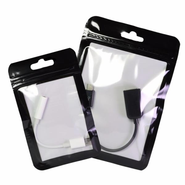 Buy cheap One Side Clear Bag Pearlized Film Plastic Pouch USB sack Hairpin Packing White BOPP Pearl Film Bags from wholesalers