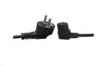Deluxe Euro type 90 degree black Power cord IEC C13 angled female Power table 0