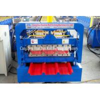 Buy cheap 0.15-0.4mm Steel Roofing Sheet Roll Forming Machine , Auto Sheet Metal Rolling Equipment product