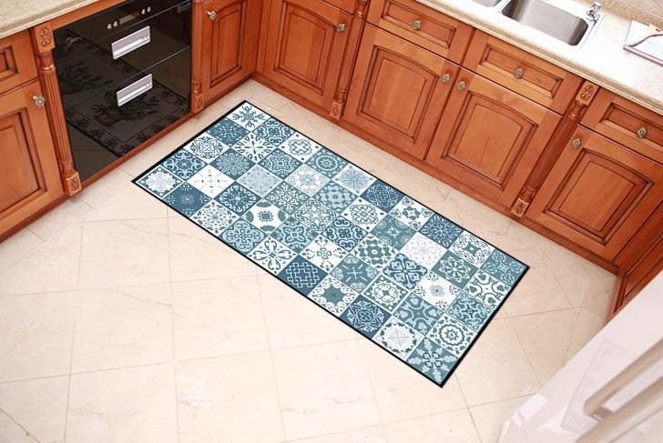 Colorful Checkered Welcome Home Mat , Polyester Filling Outdoor Entrance Mats