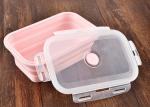 FDA silicone foldable lunch box silicone microwave lunch box portable silicone