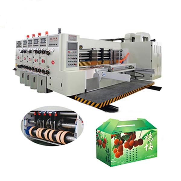 Fruit Carton Box Flexo Printing Machine For Corrugated Carton , Rotary Die