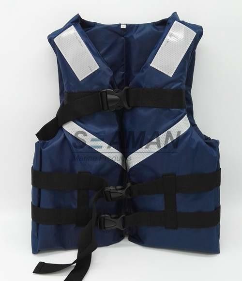 Buy cheap 300D Oxford Navy Blue Men's Watersports Life Jacket SOLAS Reflective Tape Size S, M, L, XL from wholesalers