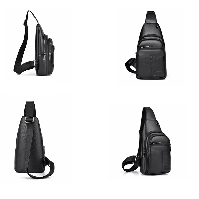Unisex Fashion Sling Zipper Chest Bag Waterproof Crossbody Sport Bag Custom Logo