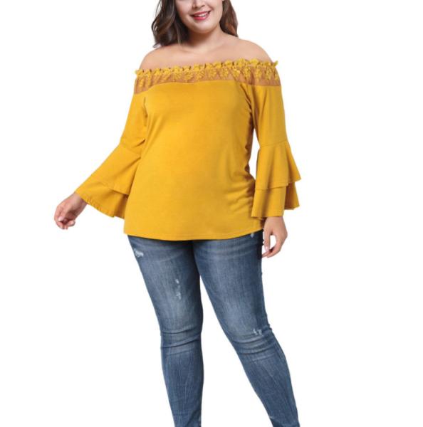 Buy cheap Factory wholesale plus size clothing women lace blouse from wholesalers