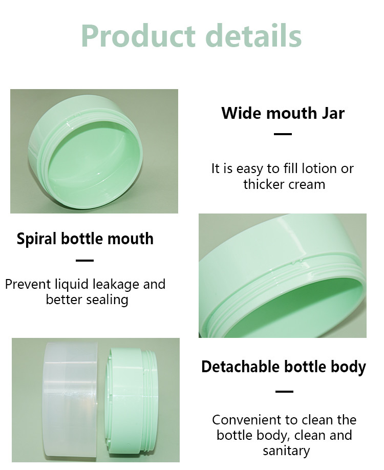 Detachable Cosmetic Cream Jars With Spoon 100g Recycled Sustainable PP Packaging
